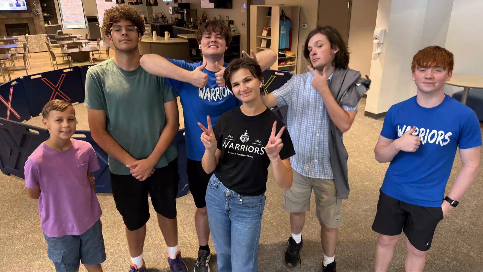 Decatur Christian School students who helped set up for See You at the Party