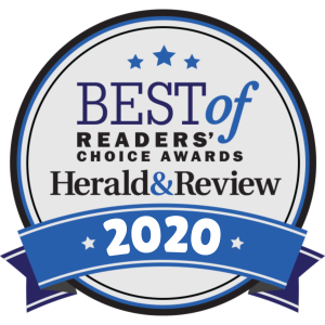 Herald & Review Best of Readers’ Choice Awards badge, 2020