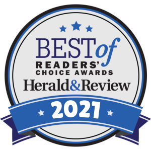 Herald & Review Best of Readers’ Choice Awards badge, 2021